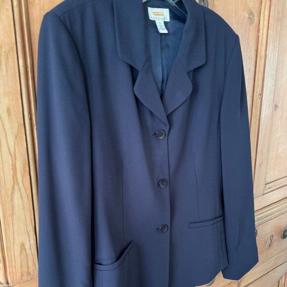 Talbots Tailored Classic Slate Blue Jacket Blazer 10 Petite - Picture 1 of 8